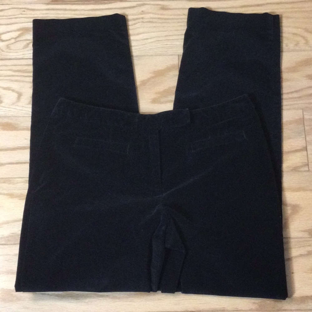 8P Talbots black brushed stretch straight leg dress pants